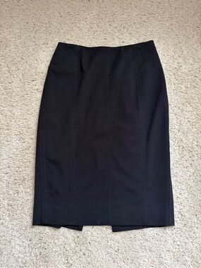 White House Black Market Black Tailored Pencil Skirt size 8 (169)
